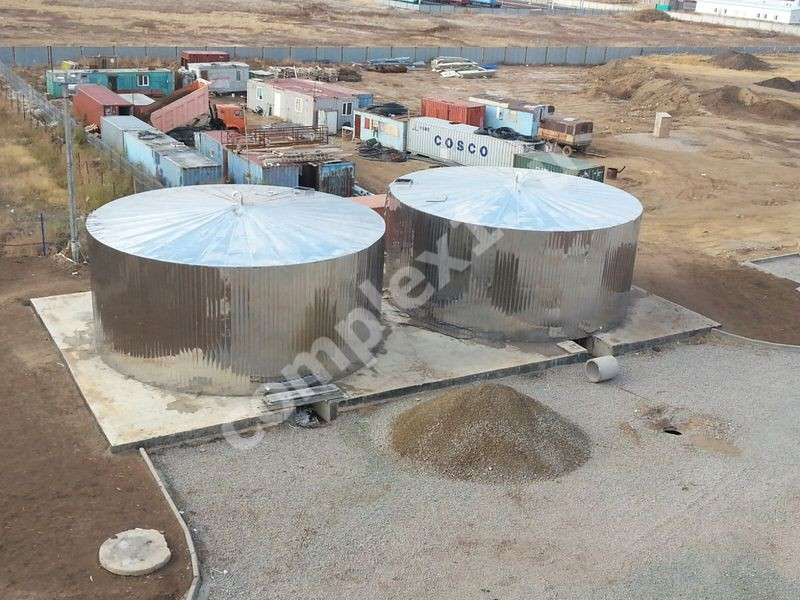 В Казахстане смонтированы сборные резервуары из нержавеющей стали